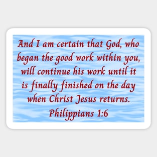 Bible Verse Philippians 1:6 Sticker